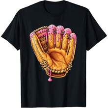 Baseball Drip  Glove Ice Cream Drip Youth T-Shirt - Black - View 1