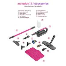 Schenley 7-In-1 Steam Mop With Detachable Handheld Steamer For Walls, Floors, Tiles, Tackles Grease & Sticky Messes, Includes Multiple Accessories - 1 - View 7