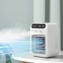 [Enfriador de aire portátil compacto] Enfriador de aire portátil y compacto sin necesidad de importar - Modo de doble velocidad, humidificador, acondicionador de aire evaporativo de espacio personal para uso en el hogar y la oficina