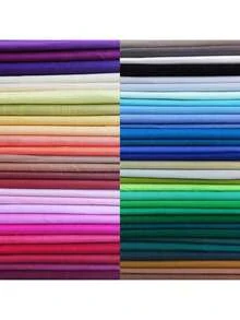 50pcs 12 X 12 Inch Multicolor Cotton Fabric Bundle Squares For Quilting Sewing, Precut Fabric Squares For Craft Patchwork - Solid 12" X 12" - View 2