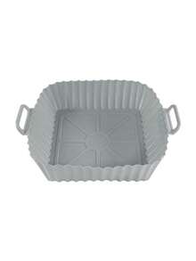 空气炸锅硅胶烤盘，家用耐高温硅胶，蒸锅垫，烤蛋糕专用模具，可重复使用硅胶烤盘，方形空气炸锅内衬，不含双酚A，适用于洗碗机烤箱，兼容厨房配件，不粘，耐刮，耐污，耐热，7种颜色可选