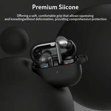 2mm Thicken Silicone Full Cover Case With Hook Compatible With Samsung Galaxy Buds3 And 3 Pro, Solid Color Anti-Drop Protection - Multicolor - View 6