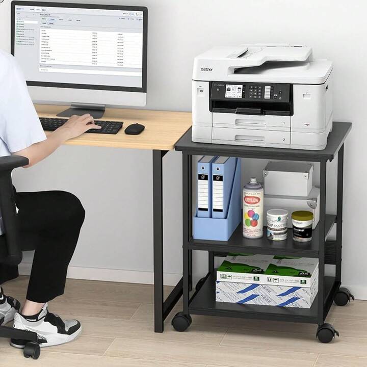 プリンター台 キャスター付き PCラック 中棚高さ9段階 W60*D50*H70 Amazon.co.jp: [W60*D50*H70cm]プリンター台 キャスター付き