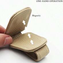 1 件，磁性时尚眼镜夹磁性 PU 皮革汽车遮阳板时尚眼镜夹 - 时尚眼镜夹和票卡夹 - 汽车遮阳板配件，理想的汽车配件
