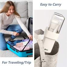 1pc Portable Toothbrush Box,Travel Toothbrush Case With Cover, Creative Covered Rinse Cup, Portable Toothbrush Holder For Home And Travel, Nordic Clear Design PP Portable Toothbrush Box, Essential For Home And Travel,Bathroom Decoration, Bathroom, Bathroom Accessories. Back To School
