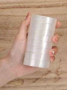 50 Pcs Transparent Adhesive Tape Refill, 1/2 Inch X 985 Inch, Clear Glossy Invisible Tape, TPU Material, Suitable For Gift Wrapping, Office, School And Home Use, Applicable For Moving, Logistics, Packaging, File Damage Repair, Multipurpose