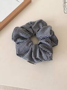 Korean Style Cute Dopamine Plaid Large Scrunchie Gentle Soft Bun Elastic Hair Ties Ponytail Holder, New Design Scrunchies Scrunchy Hair Ties