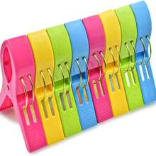 4pcs/8pcs Windproof Plastic Clothes Drying Clip, Multifunctional Anti Slip Clothes Drying Clip