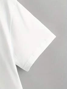 Men's Sports T-Shirt With Money Pattern Print - White - View 3