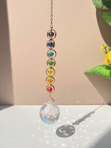 1pc Crystal Suncatcher, Sun-Catching Prisms With Colorful Rainbow Maker And Hanger For Home, Meditation - Multicolor - View 11