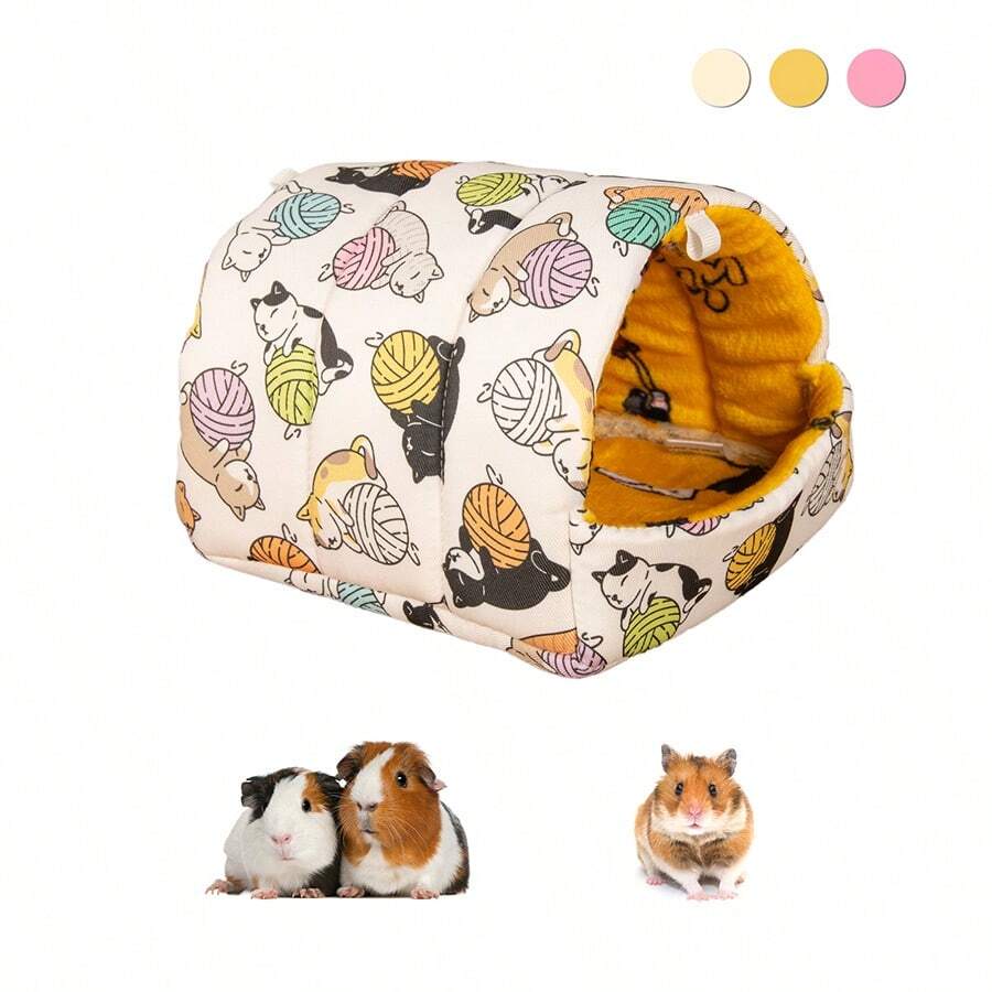 ITANDME Hamster Bed, Rat Hideout Mice Hideout Washable Small Animal House Accessory For Hamsters Rats Small Birds - View 1