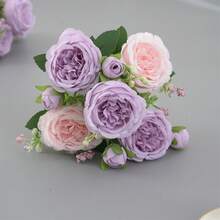 1/3/5 Pcs Peony Artificial Flowers, Reusable Faux Peony Bouquets- Home Room Decor, Flower Arrangements Artificial Centerpiece, Outdoor Garden Yard Decor, Wedding Birthday Bridal Shower Decor-NO VASE