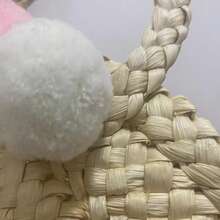 1pc Custom Woven Bag, Personalized Name/Letter Woven Tote Bag, Handmade Woven From Corn Straw, Coastal Beach Vacation Style, Exclusive Gift For Parties, Weddings, Birthdays, Christmas, Versatile And Multi-Purpose, All-Purpose, Large Capacity, Versatile, Multifunction, Commuting, Business Casual, Basics, Custom, Ideal Gifts For Her, Her, Family, Friends, Girlfriend, For Anniversaries, For Birthdays, For Holiday/ Vacation, For Outdoors/Outings/Travel/Hiking/Stadium/Sports/Climbing, For Business/Commute/Work/Office,School Supplies,Back To School,For Office,For School,For Classroom,For Teacher Gifts,For University,For Colleague,For Dorm Rooms,For Teacher,For Boys And Girls,For Teenagers,Junior High School Students,Middle School Students,High School Senior High School Students,College Students,University Students,Freshman,Sophomore,Underclassmen - Beige - View 11