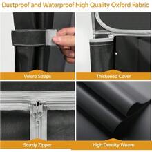 Local Shipping-Wardrobe Closet With Wheels, Portable Closet For Hanging Clothes, Closet Organizer Storage, Black Rack With Grey Cover,H4 Plus Rolling Clothes Rack With Cover, Heavy Duty Garment Rack, - Black Rack With Black Cover - View 6