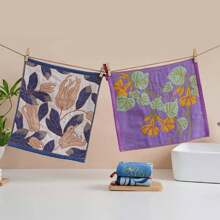 2-3 pezzi/set di asciugamani morbidi e assorbenti, asciugamani in garza jacquard a 4 strati, adatti per casa, viaggio, ritorno a scuola, salone di bellezza, bagno di casa