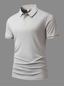 5 件男友风格男士轻盈透气跑步、健身、休闲短袖 Polo 衫和 T 恤，夏季 - 彩色 - 查看 3