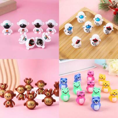 1/5/10/20Pcs Mini Animal Tumbler Toy Set For Party Favors,Mini Untoppleable Tumbler Toy,Righting Doll Fidget Toys, Cute Tumbler Toy Roly-Poly Self-Righting Doll Tumbler Bulk Toys, Classroom Prizes, Pinata Fillers,Mini Small Gift And Leisure Toy