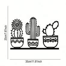A Cactus Metal Wall Art, Desert Cactus Outdoor Decoration, Succulent Garden Sign, Kitchen Decoration, Home Decor Gift, New Home Gift, For Room, Bedroom, Office, Bar, Restaurant, Cafe - Art Deco Style, Metal Material.
