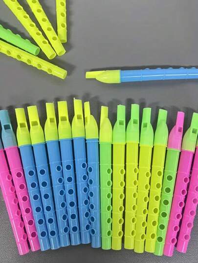 5/10/opakowanie zabawek z PVC dla początkujących na flecie] 25 sztuk zabawek z PVC dla początkujących na flecie, różne kolory, kreatywny zestaw instrumentów muzycznych, idealny na prezenty świąteczne, prezenty urodzinowe, nagrody karnawałowe