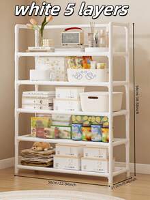 1 pieza Estantería de varios niveles, estante de almacenamiento ahorra espacio para bocadillos, utensilios de cocina, organización del hogar