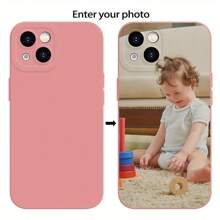 1pc Custom Designed Liquid Soft Silicone Shock Proof Phone Case, Compatible With Apple 16, 15, 14, 13 Plus, Pro, Max, Pro - Ideal As A Mother's Day, Father's Day, Birthday Or Holiday Gift For Family, Friends, Couples, Loved Ones