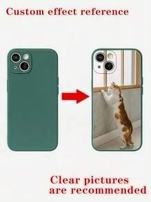 1pc Custom Designed Liquid Soft Silicone Shock Proof Phone Case, Compatible With Apple 16, 15, 14, 13 Plus, Pro, Max, Pro - Ideal As A Mother's Day, Father's Day, Birthday Or Holiday Gift For Family, Friends, Couples, Loved Ones