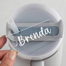 Custom Gilttering Name Tag For 40 Ounce H2.0 Flow StateTumbler. 40oz/30oz Tumbler Personalized Name Tag, Personalized Nameplate, Custom Tumbler Name, Tumbler Personalized, Customizable Engraved Acrylic Nameplate, Gifted Name Plate, Tumbler Nameplate, Custom Name Tag, Personalized Name Tag,Brunch-Ready - Multicolor - View 4