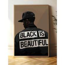 1 件现代黑色艺术海报帆布印刷海报黑色墙面艺术海报非洲黑色墙面艺术黑色美学抽象艺术卧室客厅办公室家居装饰礼物可选框架 - 彩色 - 查看 12