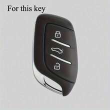 Silicone Remote Car Key Fob Case Cover Keychain Holder Key Caps For MG For ZS For HS For GT For MG4 For MG5 For MG6 For Plus For VE For ZX For EHS For EZS 2022 -2024 - Black - View 2