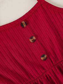 3件套年轻女孩花卉印花休闲细肩带连衣裙 - 淺粉色 - 查看 9