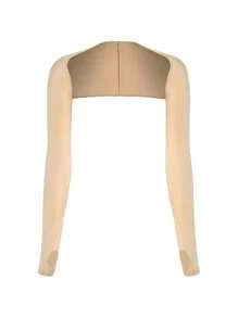 1/2pcs Women's Shirt With Long Vacation Layered Top, Swept Down Shirt, Underskirt, Hoodie, With A Small Fart Curtain Inside, Shawl, Sun Protection Sleeves, Women's Sun Protection, Cool, Shrugged Shoulders