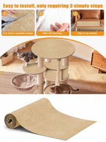 Anti Cat Scratch Sofa Cat Crawling Mat Grinding Climbing Frame Sofa Protection Self-Adhesive Carpet Furniture Protector Cats Scratch Board Cats Toys/Cat Scratching Post Wall Sticker Design, Multifunctional Cat Scratching Pad For Cats - Indoor Play And Scratching, Sofa And Furniture Protector - Perfect Gift For Cat Owners1pcs