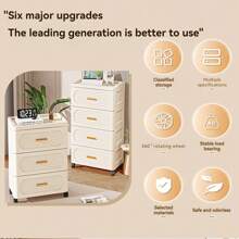 3/4/5/6 Layer Rolling Multi-Purpose Storage Drawer - Large Capacity Single Door Storage Cabinet - Plastic Drawer Storage Rack, Space Saving Kitchen Storage Rack, Used For Storing Snacks, Beverages, Bookshelves, Clothes, Suitable For Kitchen, Living Room, Study Closet, Bathroom