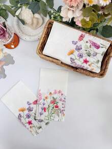 Bộ 20 khăn ăn in hoa màu nước mùa xuân, 13x15,7in, khăn giấy dùng một lần trang trí tiệc cưới sinh nhật, khăn trải bàn ăn nhà hàng tại nhà, đồ dùng cho tiệc tùng - Nhiều màu - Xem 5