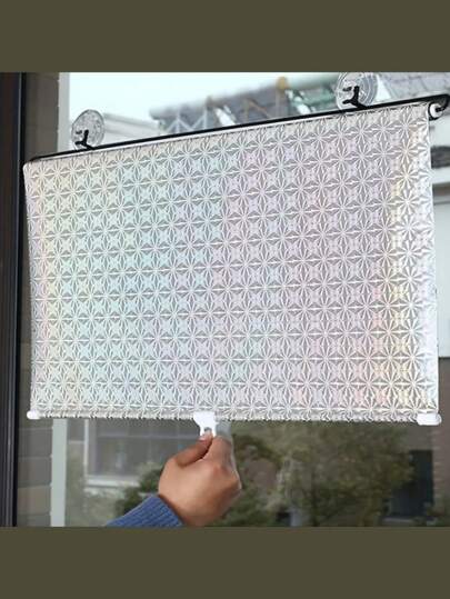 1-Piece Easy-To-Install Retractable Sunshade - UV Protection For Office, Kitchen, Balcony And Living Room, Living Room Curtain Sunshade Roller Blinds And Car Windows | Heat Resistant And UV Protection | Classic Style Home Decoration