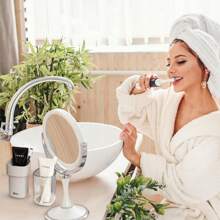 1pc Portable Toothbrush Box,Travel Toothbrush Case With Cover, Creative Covered Rinse Cup, Portable Toothbrush Holder For Home And Travel, Nordic Clear Design PP Portable Toothbrush Box, Essential For Home And Travel,Bathroom Decoration, Bathroom, Bathroom Accessories. Back To School