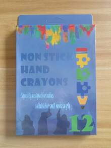 12pcs/Set Washable Wax Crayons For Students, Easy To Grip, Suitable For Coloring And Arts & Crafts