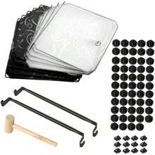 Mondeer Plastic Wardrobe Interlocking Storage Cubes For Clothes Translucent Decorative Patterns Elegant Black White 20 Cubes - Black - View 6