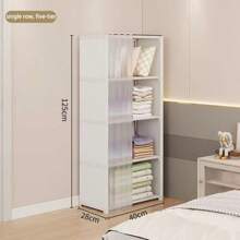1pc Multipurpose Bookshelf Storage Cabinet, Home Use, Multi-Tier Assemble Combination Bookcase, Minimalistic Bedside Shelf