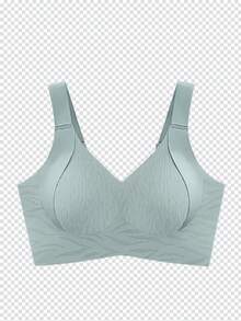 2 件套女士聚拢无钢圈文胸套装，支撑性好，可调节全罩杯文胸，防下垂 - 彩色 - 查看 5