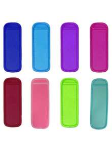 1pc/6pcs Freezer Pop Holders, Reusable & Washable Freezer Pops Protector Bags,Insulated Sleeves For Ice Lolly, Popsicle Holders,Neoprene Popsicle Sleeve,Summer. Back To School - Multicolor - View 17