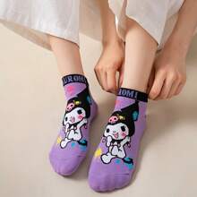Sanrio 5 Pairs Of Random Sanrio Hello Kitty Culomi Socks Casual And Versatile For Everyday Wear Youth Socks Low Vamp Summer Short Tube Socks No Show Socks