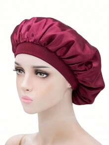 1pc Reusable Large Women Shower Cap, Elastic Adjustable Shower Hat For Long Hair - Shower Cap - View 14