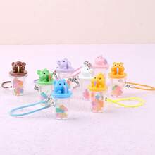 1pc Luminous Animal Straw Cups, Rocking Cups, Creative Three-Dimensional Resin Accessories, DIY Keychains, Mobile Phone Chains, Pendants, Cloth Dolls, And Other Universal Hanging Accessories For Dolls