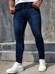 Men's Pocket Distressed Skinny Casual Fashionable Jeans