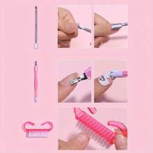 7pcs Nail Care Tool Set, Manicure & Pedicure Kit For Buffing, Polishing, Cleaning And Cuticle Removal,Nail Supplies,Nail Tools,Nail Art Tools,Back To School,Nails,Nail Tools For Press On Nails,Manicure Pedicure Tools