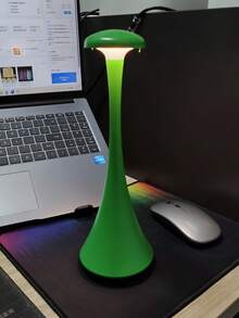 1 件 LED 触摸三色可调光桌面装饰氛围灯、创意节日礼物夜灯、ABS 材质、床头灯、卧室灯、蘑菇灯、USB 可充电条形灯、书架装饰灯 - 彩色 - 查看 12