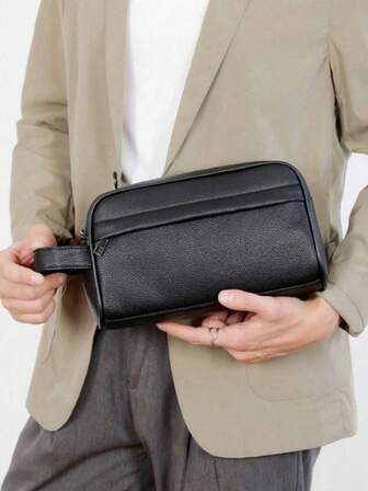 Bolsa de aseo impermeable para viaje de negocios, bolsa de almacenamiento de artículos de viaje, bolsa cosmética portátil, bolsa de muñeca de unicolor de PVC de moda para teléfono móvil, monedero, regalos de Navidad, Acción de Gracias, Día de San Valentín, cartera, bolsa negra, pegatinas, regreso a la escuela de verano, regalos de San Valentín, bolsa deportiva de la vida de los hombres, bolsa de embrague, bolsos, bolsa de maquillaje de primavera