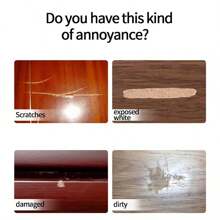 1pc Wood Grain 12-Piece Touch Up Markers, Repair Pens For Restoring Scratches & Chips On Hardwood Composite Flooring, Waterproof & Smudge-Proof Filler Pen, Scratch Repair Marker