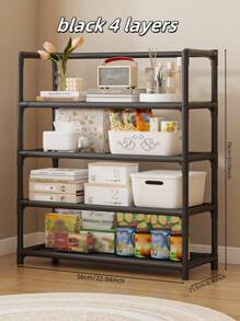 1 pieza Estantería de varios niveles, estante de almacenamiento ahorra espacio para bocadillos, utensilios de cocina, organización del hogar